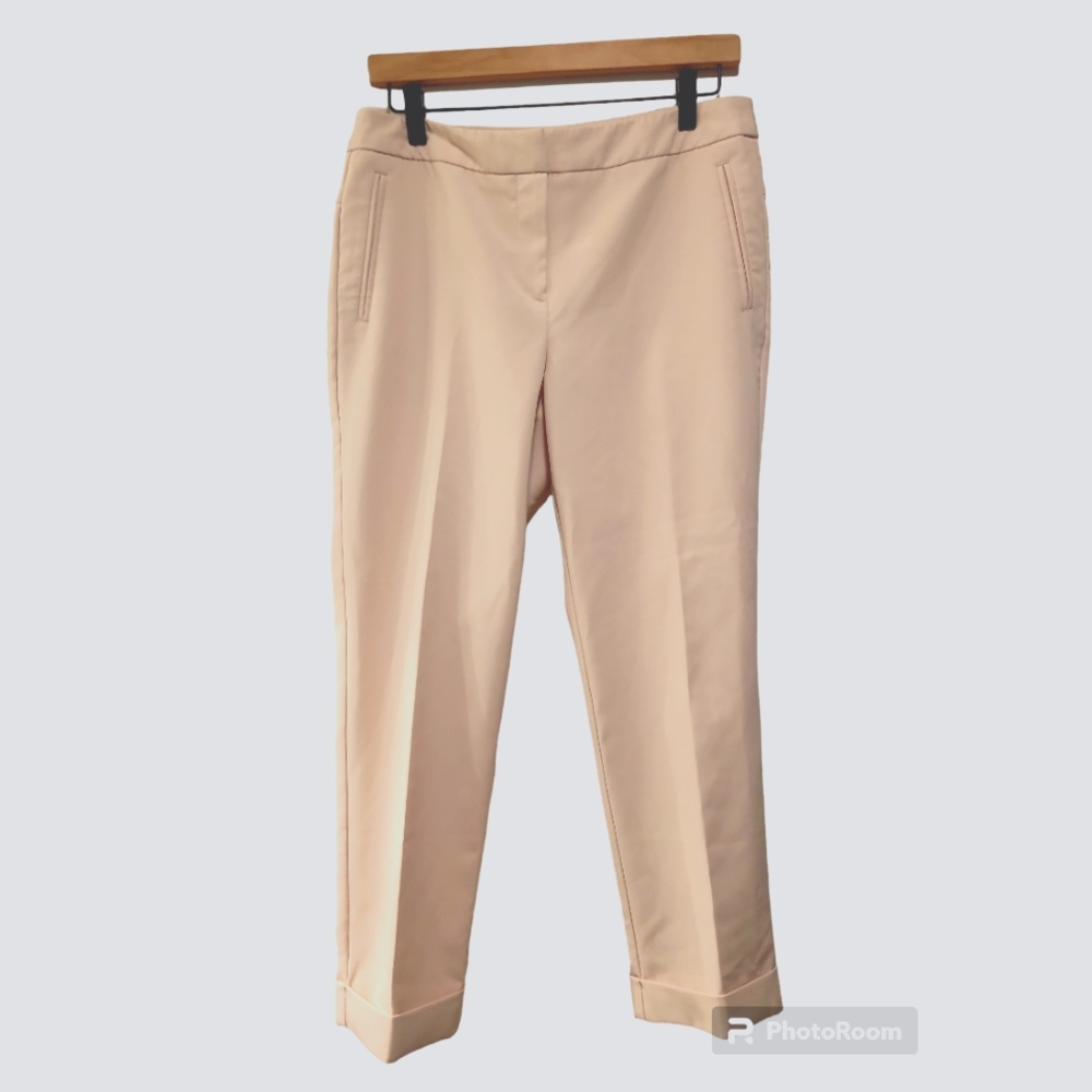 Adrianna Papell, Ankle Cropped Fit Trouser, Hemmed, Blush Pink, Women's sz 6, L-